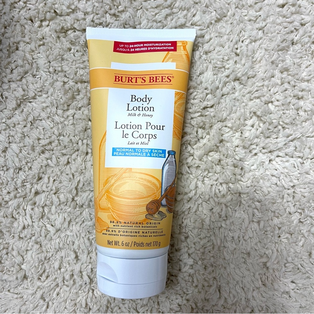 Burt's Bees Milk & Honey Body Lotion - Yellow and White